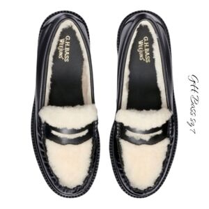 New GH Bass & Co Black Leather Loafer Sz 7